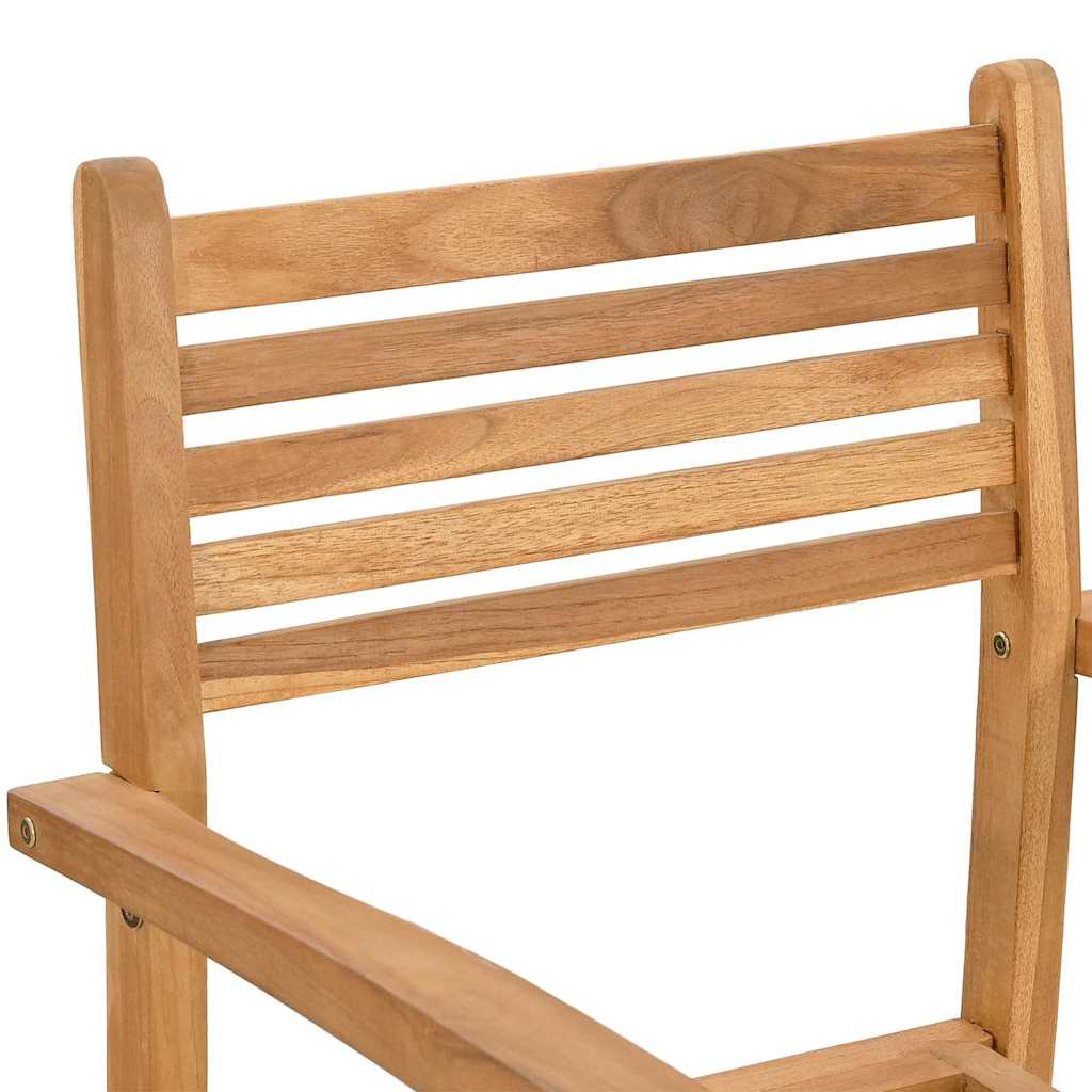 Chair Set of 4 Brown 56 X 55 X 90.5 Cm Solid Teak Wood