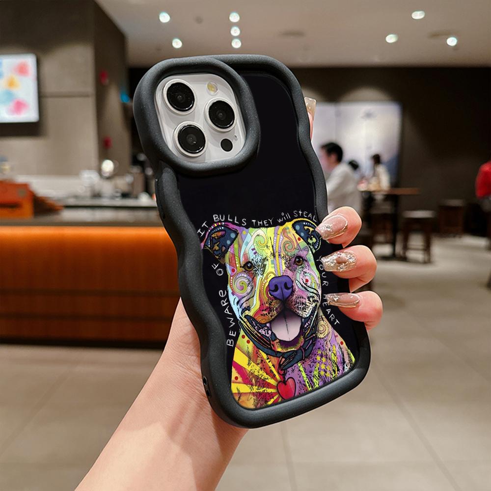 Ae76 Dog Color Doodle Design Art Protective Phone Cases for Samsung S24 Plus S23 Ultra A14 A55 A06 Honor X9b Motorola OnePlus Big Wave TPU Back Cover