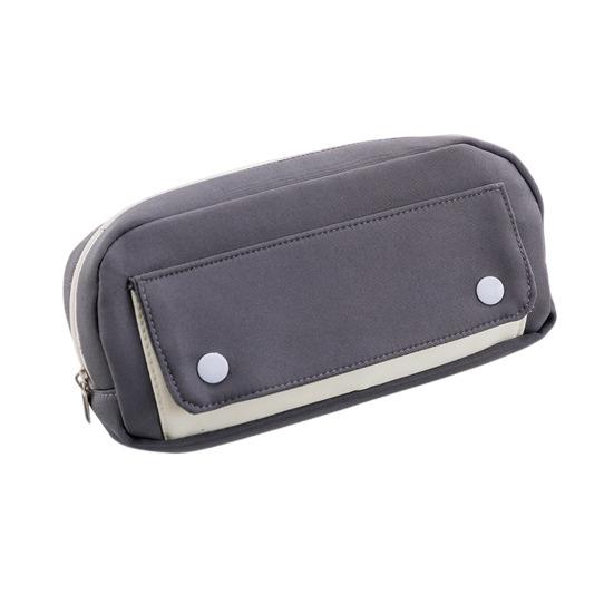 

Пенал с откидной крышкой, скрытой пряжкой, большой вместительный органайзер для ручек, большая вместительная сумка для ручек серый