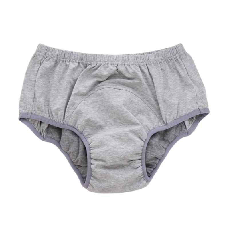 Discreets Invisible Adult Diaper Washable Leakproof Underwear softly cotton Incontinence Underwear For Daytime Use L серый