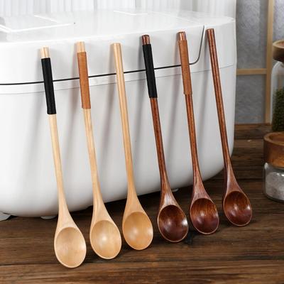 1 Stück Holz-Teelöffel, langer Kaffeelöffel, kleines Teelöffel-Set, Honiglöffel, Dessertlöffel aus Holz, Rührlöffel für Kaffeegetränke, Teelöffel, Geschirr