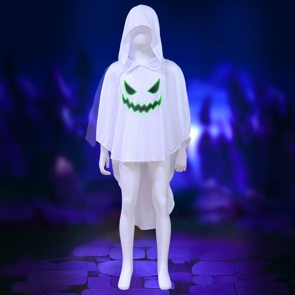 Creative Kids Hooded Cape Glow In The Dark Halloween Cosplay Costume  Trick Or Treat