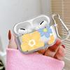 Clear Earphone Cases Cover Case For Airpods Pro3 3 4 Pro 2 Pro2 1 Blue Yellow Flowers
