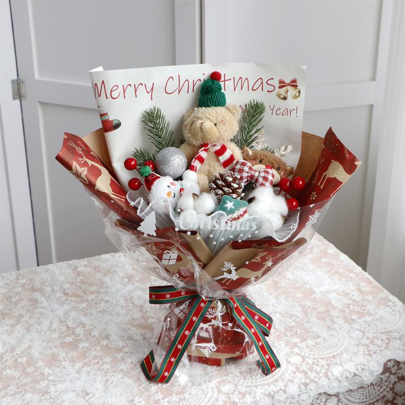 Kreatives Weihnachts-Teddybär-Bouquet zum Geburtstag der Freundin oder für Heiligabend