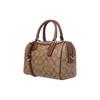 COACH Bennett Leather Boston Bag Handbag Medium Women's Brown Monogram (Unisex) Handbags 32203 IME74