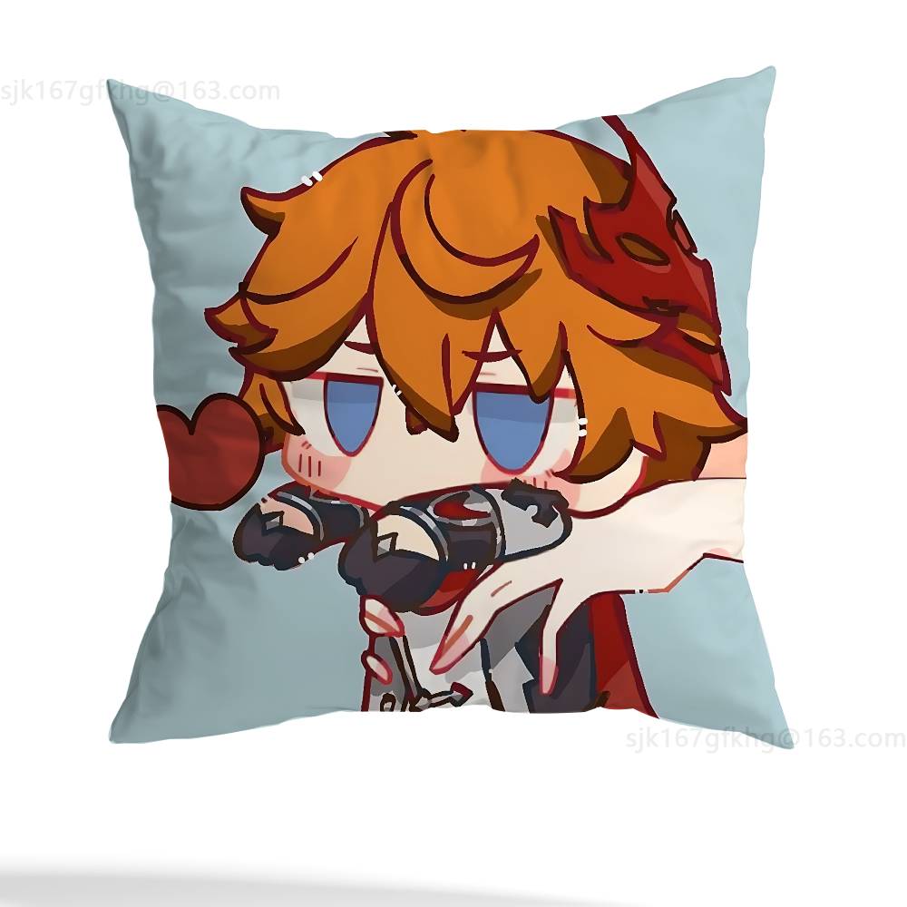 

Genshin Impact Tartaglia Pillow Case Sofa Living Room Bedroom Headboard Backrest Cushion Square Cushion Nap Time 12x12Inch