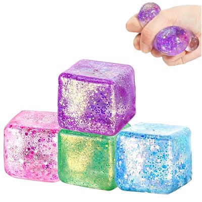 Ripple Ice Cube Maltose Decompression Toy Ice Cube Fidget Toys Squeeze Toy Anti-stress Sensory Toy Pinch For Kids Adults