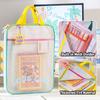 Waterproof Mesh Zipper Pouch Bag EVA Transparent File Bag Tutoring Bag  School Office Supplies