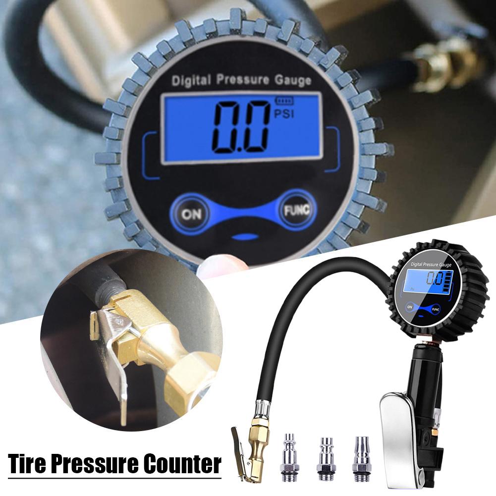 New Digital Tire Pressure Count LCD Display Car Tire Pressure Inflation Gauge LED Backlight Car Tire Pressure Check Tools