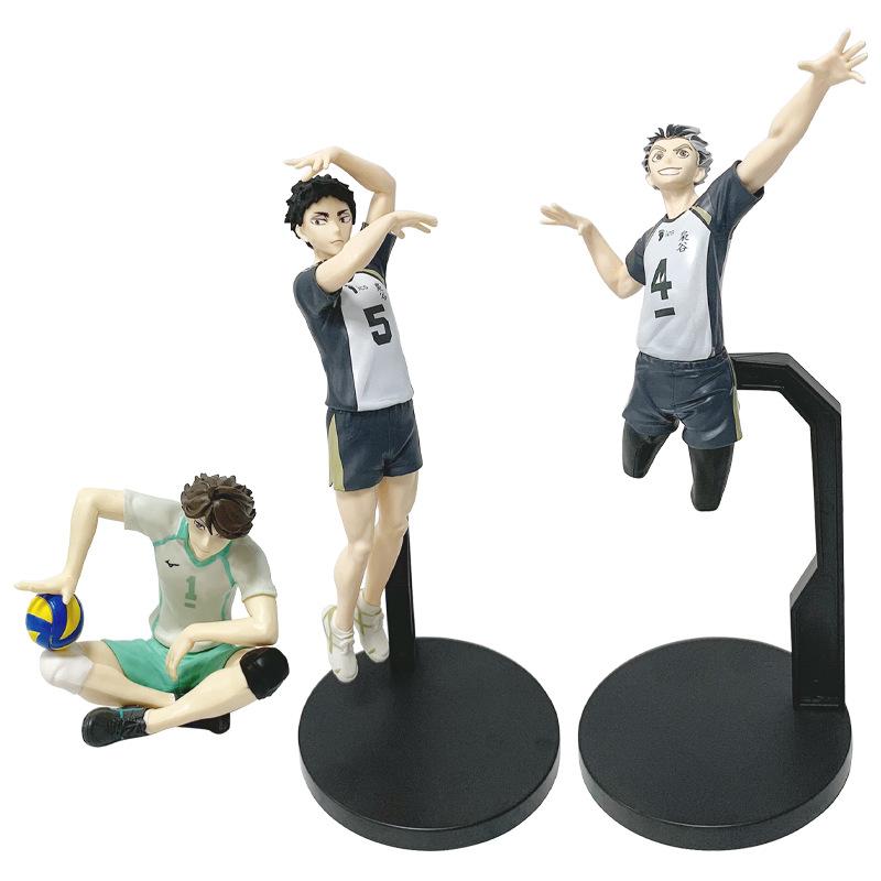 Haikyu! Cartoon Figure Statue Oikawa Toru Kotaro Bokuto Akaashi Keiji Action Anime Model Collection Ornaments Toy Gift