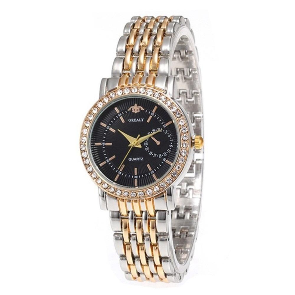 Casual Quartz Wristwatch Alloy Band Ladies Dress Watch Fashion Diamond Inlaid Watch Women's