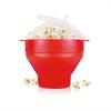 Creative Silicone Microwave Popcorn Bucket Heat Resistant Foldable With Handle And Lid Home Popcorn Making Container Daily Use