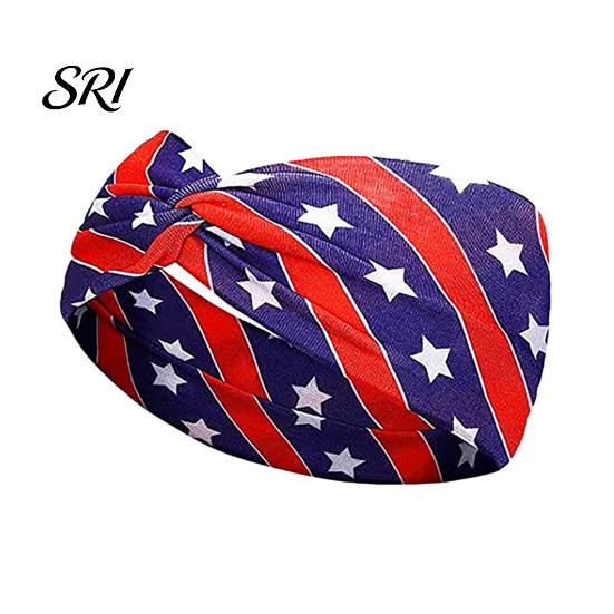 Diadema de Tela con Estampado de Bandera Suave para el Día de la Independencia con Estrellas Accesorios para el Cabello Americanos Diseño de Rayas Diadema Patriótica Festiva Accesorios Julio