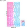 Gender Reveal Balloons with Fringe Curtain Boy or Girl Standing Foil Balloon Gender Reveal Party Decoration Supplies Baby Shower