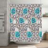 Cute Penguin Shower Curtain Waterproof Farmhouse Bathroom Decor Set Blue Gray Modern Coastal Ocean Animal Pattern Fabric Backdro