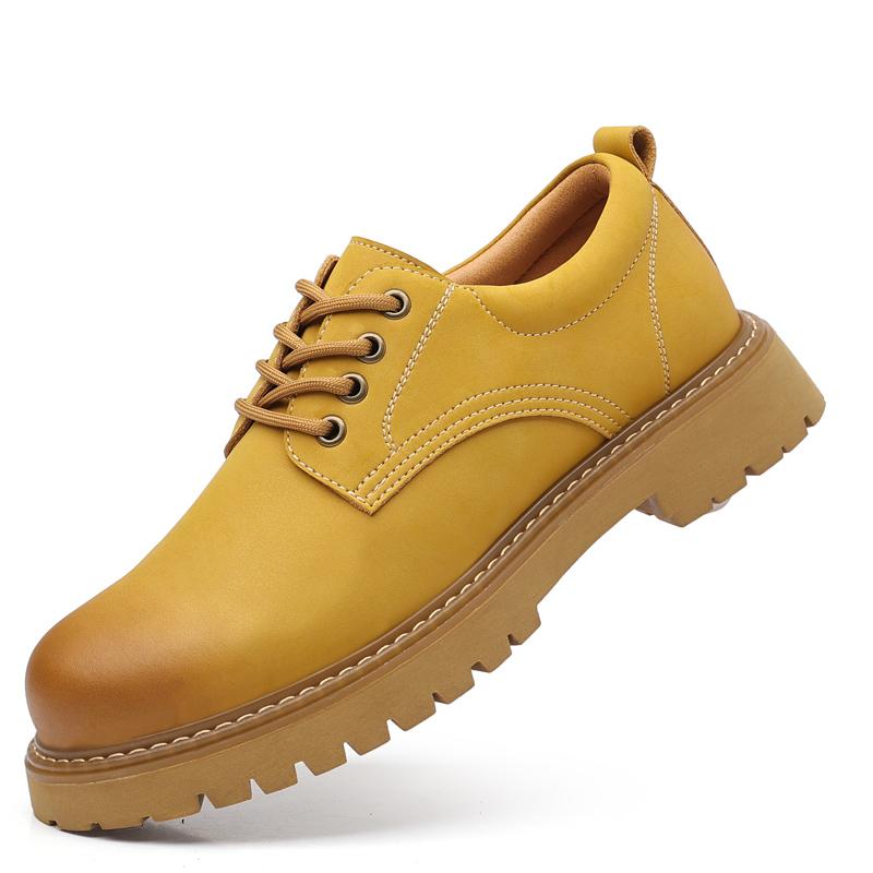 

Кроссовки для активного отдыха мужские корейские кожаные оксфорды на платформе с толстой подошвой повседневные лоферы мужские туфли с квадратным носком 44 жёлтый