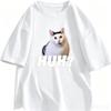 2026 Men's and Women's Casual Cotton Top Print Cute Print Fun Personality Design Short Sleeve