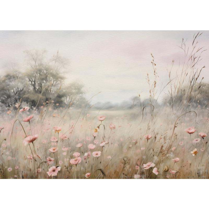 

Принты с полевыми цветами Нейтральный цветочный декор для галерейной стены Антикварный летний пейзаж Постер Сад Сельская местность Эстетика Настенное украшение 21cm×30cm NoFrame
