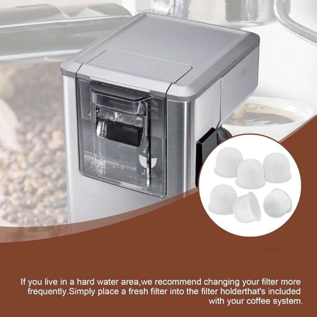 Pack of 6 Practical Water Filter Pods Coffee Machine Filter Suitable for Coffee Machines WGCM100S WGCM110S WGCM120S
