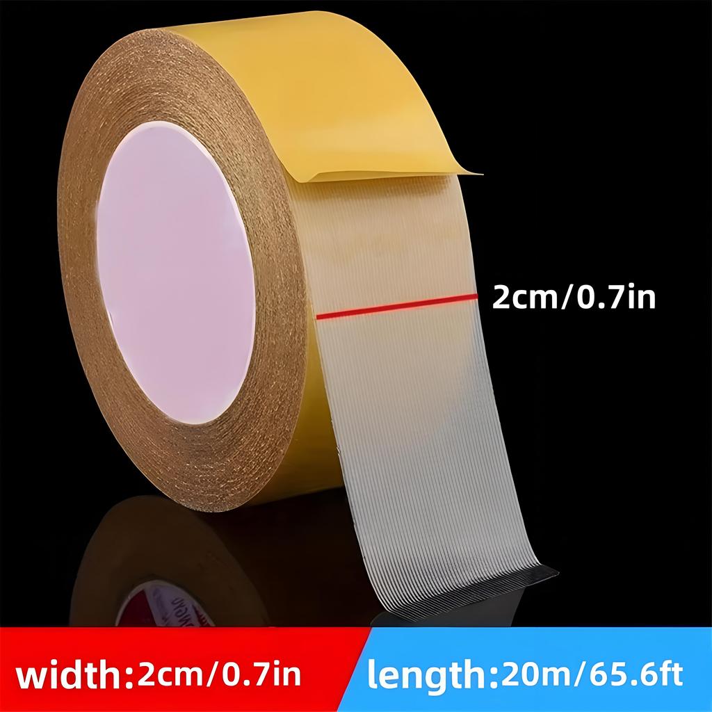 Hochleistungs-Doppelklebeband, = Superstarker Klebstoff mit Fiberglasgewebe für Wände und Glas, wasserdichtes transparentes Montageband