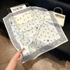 Lao Qian Feng Coffee Color Cashew Nut Silk Scarf Headscarf Versatile Neck Square Scarf Premium Sense Female Foreign Style Decorative Scarf Scarf
