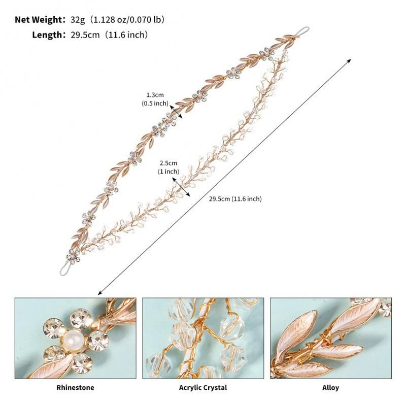 

Double-layer Wreath Hair Band Handmade Beading Antique Bridal Accessories New Chinese Photography Headband Photo Girl