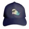 Mermaid Pug Baseball Cap Fishing Caps Unisex Dad Hat Hard Hat Sun Caps Hats Women Unisexs