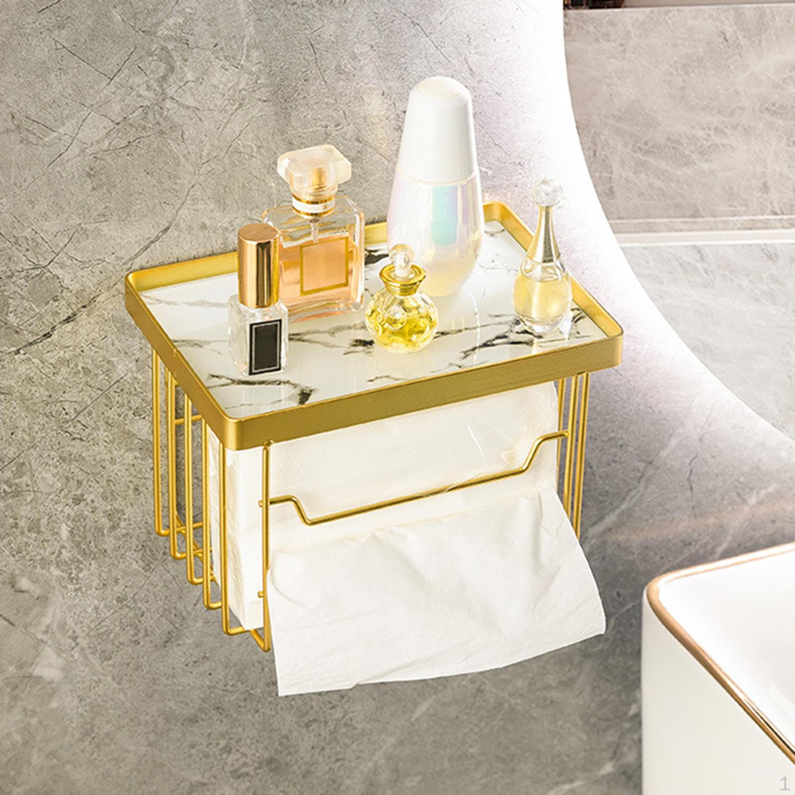 Holder with , Holder, Bathroom Paper Towel & White Black Tray