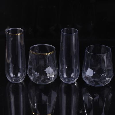 9/12Oz Plastic Champagne Flutes Stemless Plastic Glasses Toasting Glasses Drinkware For Party Wedding Birthday