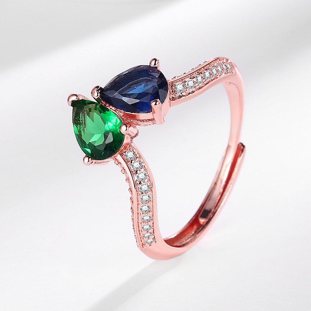 

Легкое роскошное медное кольцо с настоящим золотым покрытием и цирконием, не выцветает, нишевое открытое кольцо adjustable