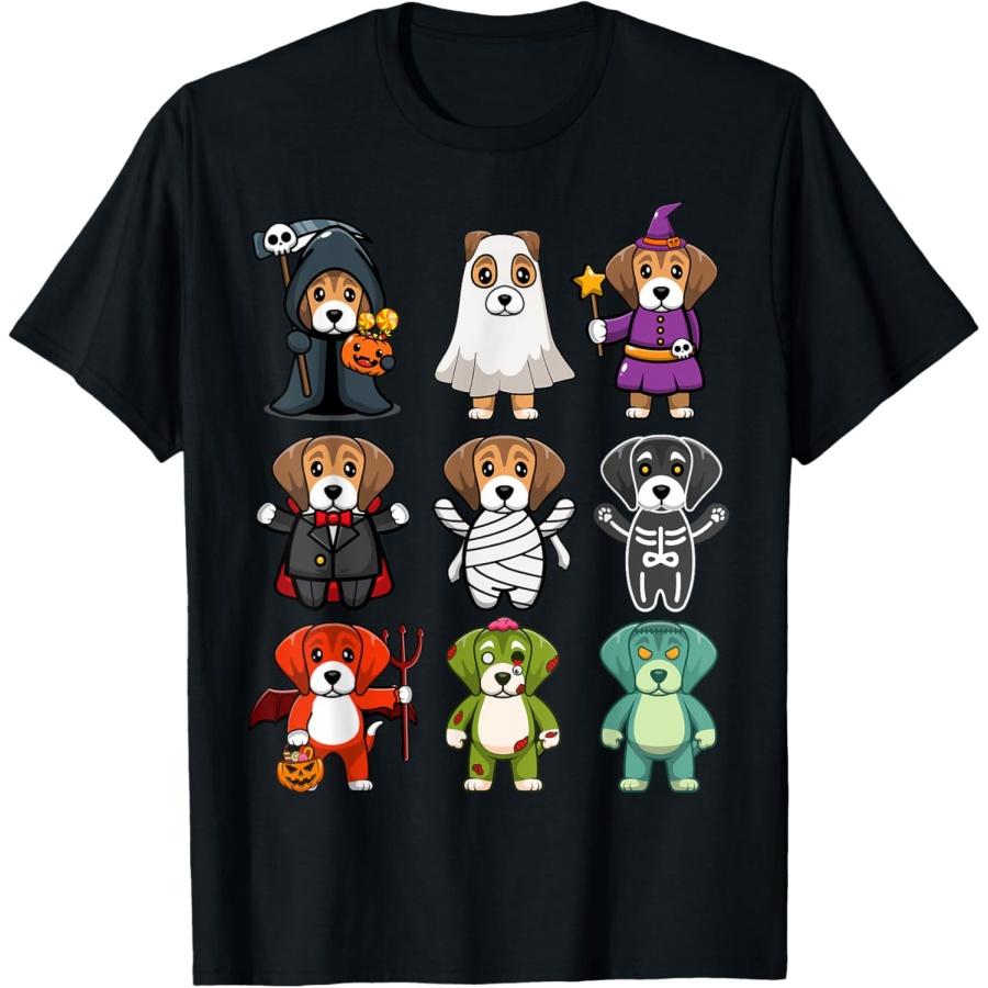 Beagle Dog Spooky Boo-Jee Horror Pumpkin Beagle Halloween T-Shirt XXXXXL