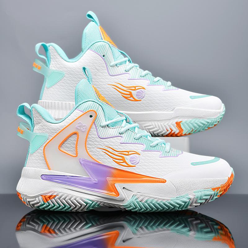 Basketball Shoes Men's Mandarin Ducks New High-top Sports Shoes Youth Training Actual Basketball Shoes Basketball