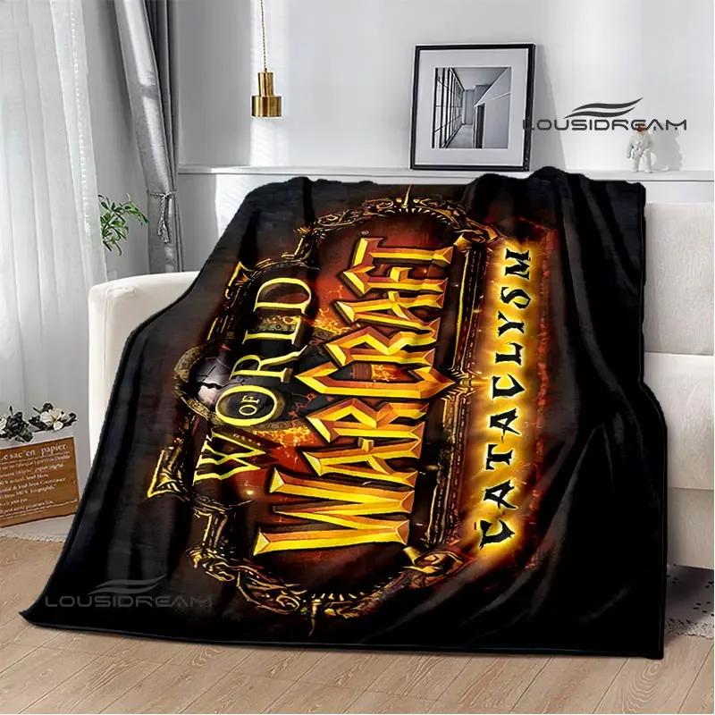 Game World of Warcraft Printed Blanket Kids Warm Flannel Soft and Comfortable Blankets Home travel blanket birthday gift
