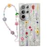 Small Floral Imd Hard Shell Summer Suitable for Samsung S25 S24 Ultra Mobile Phone Case with Lens Film Bracelet