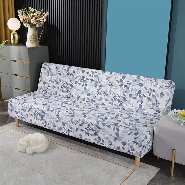 Bohemia Sofa Bed Cover Elastic Spandex Sofa Covers Without Armrest Couch Slipcovers Non Slip Armless Sofa Bed Protector Case
