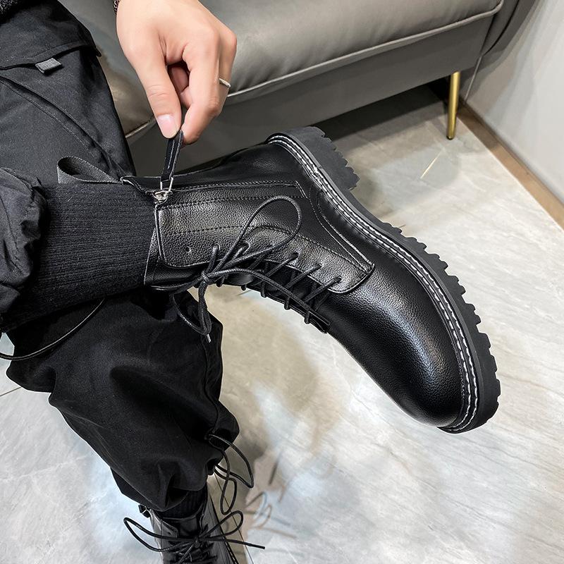 Year Zipper Martin Boots Men'S Short Boots Tooling Fleece Warm Men'S Boots M11-T