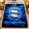 Flannel BlanketBIRMINGHAM CITY Football Custom Name Text Personalized Soft Warm Throw Blanket Home Decor Gift