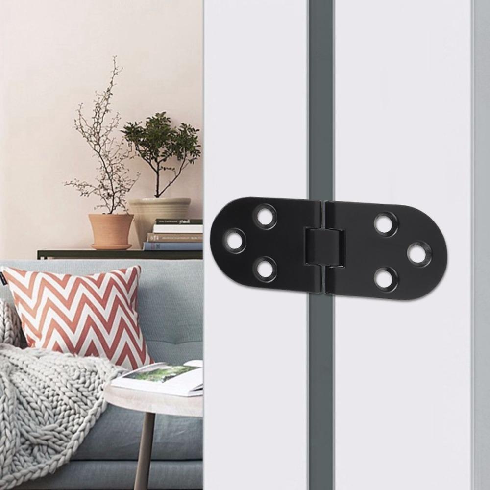 4 Pcs 80*30mm Folding Table Hinges Black Cabinet Door Hinges Durable Flip Top Hinges  Furniture