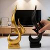 Modern Abstract Sculptures Resin Flame Figurines Statue Table Centerpieces for Living Room Office Home Decorations