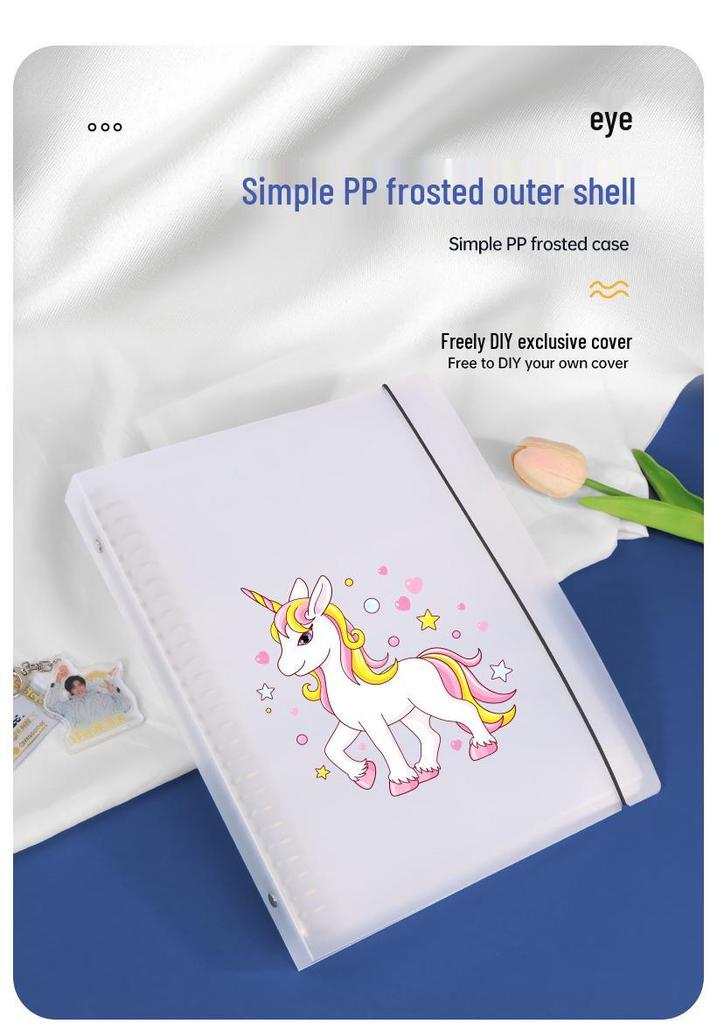 B5 26-Hole Large-Capacity Frosted PP Binder Cover & Refill Notebook Folder