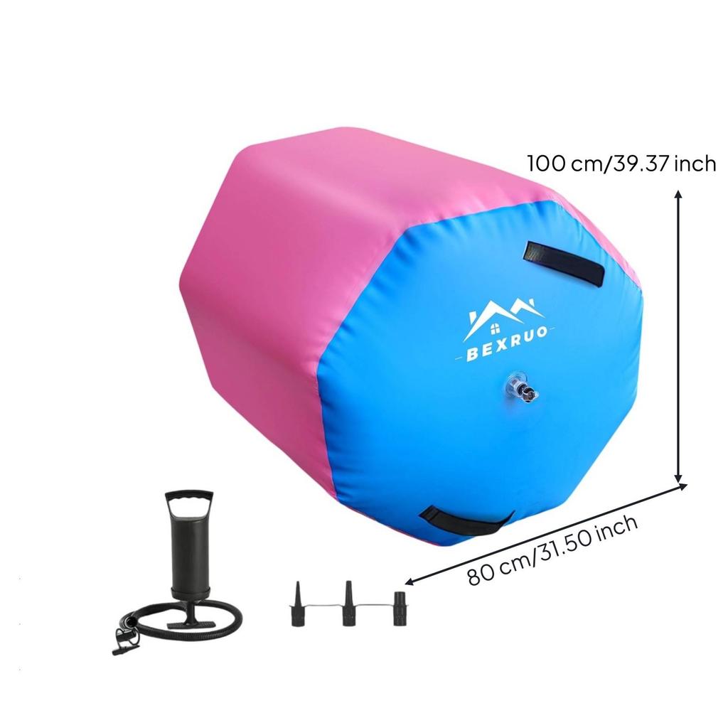 Inflatable Training Roll Gymnastics Machine Yoga Air Barrel for Practice Balance