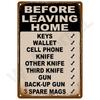 Retro Wall Art Bar Accessories Mancave Tin Sign Room Luxury Home Decor Item Decorations Metal Signs Vintage Metal Plates Posters
