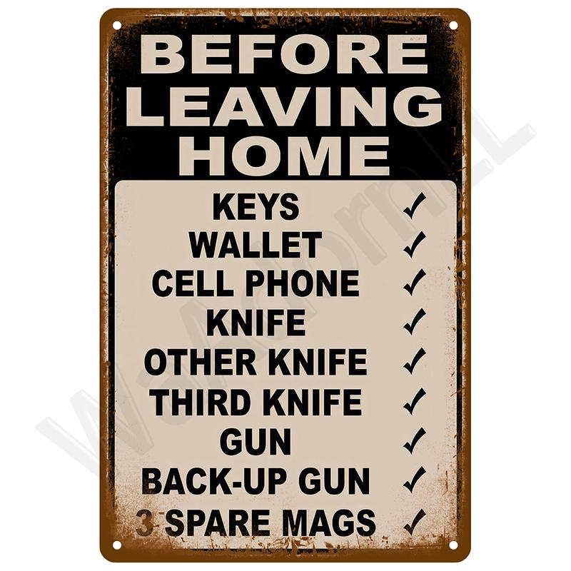 Retro Wall Art Bar Accessories Mancave Tin Sign Room Luxury Home Decor Item Decorations Metal Signs Vintage Metal Plates Posters