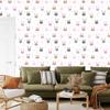 Wallpaper Little Rabbits On a White Background for the Living Room and Bedroom 50x1000