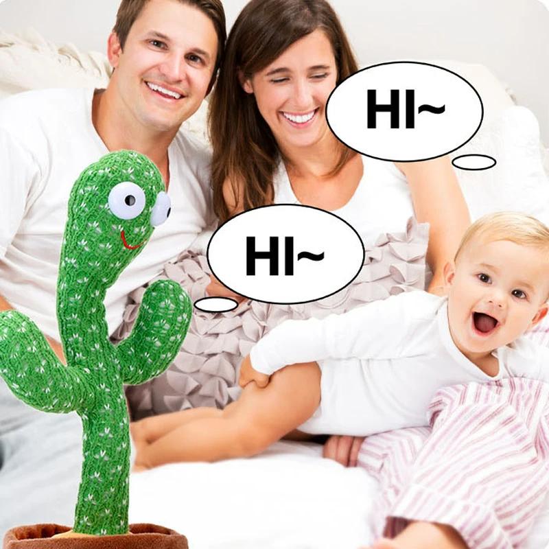 1 Stück Sprechender Kaktus Baby Spielzeug Tanzender Kaktus Wiederholt Was Sie Sagen Für Kinder Mit Englischen Liedern Tanzendes Spielzeug Als Geschenk Kleinkind Mädchen Junge
