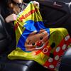 Coperta Stampata a Tema Plim Plim con Nome Personalizzabile - Perfetta per Divano, Letto, Viaggi e Uso Esterno | Lavabile in Lavatrice, Accogliente e Durevole.