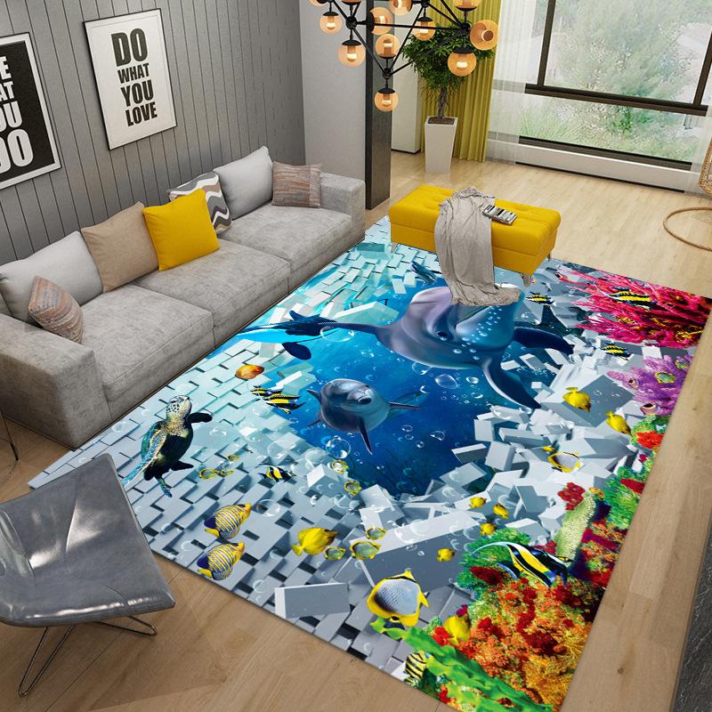 Пляж Морская звезда Ракушка Морская звезда Песок Ковер Коврик для Гостиной Спальни Дома Украшение Дивана, Детский Игровой Нескользящий Напольный Коврик 40x60CM