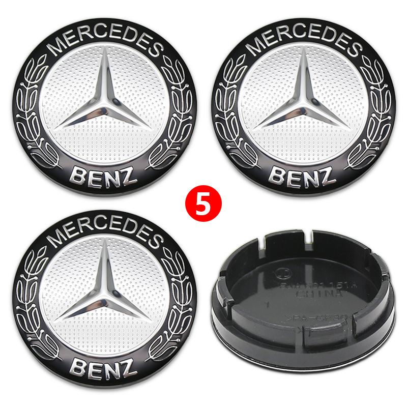 4pcs 56mm 60mm 75mm Car Wheel Center Logo Hub Cap For Mercedes Benz AMG Apple Tree W211 W205 W213 W203 C218 A207 CLA CLS E Class