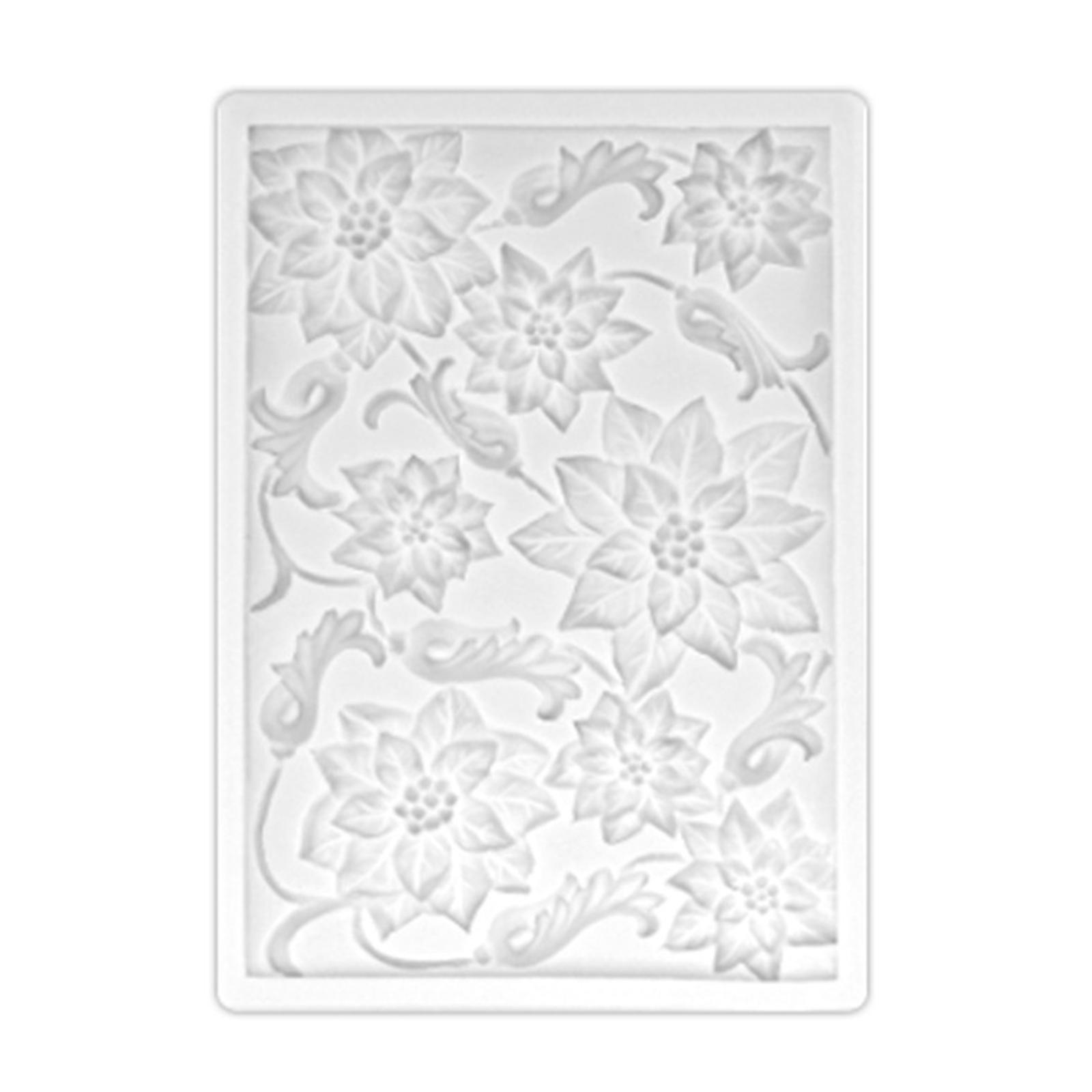 

Силиконовая форма с узором из цветов и листьев, кухонные инструменты для выпечки, форма для мастики DIIY для украшения торта, легко извлекается A