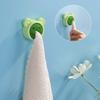 Push In Suction Hand Towel Holder Cartoon Shaped Round Self Adhesive Wall Dish Towel Hook for